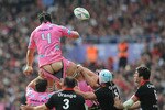 TOULOUSE, FRANCE - APRIL 11:  Tom Palmer of Stade Francais has pants shorts pulled during the line out during the Heineken Cup Quarter Final match between Stade Toulousain and Stade Francais at the Stade Municipal on April 11, 2010 in Toulouse, France.  (Photo by Christopher Lee/Getty Images)