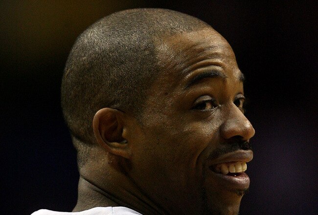 ORLANDO, FL - JUNE 14:  Rafer Alston #1 of the Orlando Magic looks back during warm ups before Game Five of the 2009 NBA Finals against the Los Angeles Lakers on June 14, 2009 at Amway Arena in Orlando, Florida.  NOTE TO USER:  User expressly acknowledges and agrees that, by downloading and or using this photograph, User is consenting to the terms and conditions of the Getty Images License Agreement.  (Photo by Elsa/Getty Images)