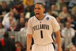 PROVIDENCE, RI - MARCH 18:  Scottie Reynolds #1 of the Villanova Wildcats reacts after hitting a basket in the second half against the Robert Morris Colonials during the first round of the NCAA men's basketball tournament at Dunkin' Donuts Center on March 18, 2010 in Providence, Rhode Island. (Photo by Jim Rogash/Getty Images)