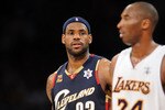 LOS ANGELES, CA - DECEMBER 25: LeBron James #23 of the Cleveland Cavaliers looks on during the game against the Los Angeles Lakers at Staples Center on December 25, 2009 in Los Angeles, California. NOTE TO USER: User expressly acknowledges and agrees that, by downloading and or using this photograph, User is consenting to the terms and conditions of the Getty Images License Agreement. (Photo by Lisa Blumenfeld/Getty Images)