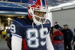 ORCHARD PARK, NY - DECEMBER 20: Shawn Nelson #89 and Nic Harris #54 of the Buffalo Bills ready to enter the field prior to playing the New England Patriots at Ralph Wilson Stadium on December 20, 2009 in Orchard Park, New York. THe Patriots won 17-10. (Photo by Rick Stewart/Getty Images)