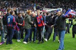 SHEFFIELD, ENGLAND - MAY 02:  Crystal Palace fans invade the pitch after the Coca-Cola Championship match between Sheffield Wednesday and Crystal Palace at Hillsborough on May 2, 2010 in Sheffield, England.  (Photo by Matthew Lewis/Getty Images)