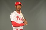 CLEARWATER, FL - FEBRUARY 24:  Dominic Brown #78 of the Philadelphia Phillies poses for a photo during Spring Training Media Photo Day at Bright House Networks Field on February 24, 2010 in Clearwater, Florida.  (Photo by Nick Laham/Getty Images)
