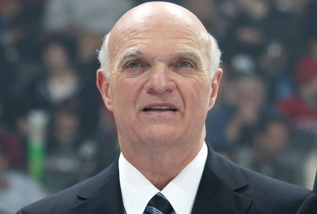 TORONTO, ON - NOVEMBER 08: Lou Lamoriello shows off his Hall of Fame blazer at the Hockey Hall of Fame Legends Game at the Air Canada Centre on November 8, 2009 in Toronto, Canada. (Photo by Bruce Bennett/Getty Images)