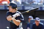PEORIA, AZ - MARCH 06:  Eric Byrnes #1 of the Seattle Mariners bats against the San Diego Padres during the MLB spring training game at Peoria Stadium on March 6, 2010 in Peoria, Arizona. The Mariners defeated the Padres 7-4.  (Photo by Christian Petersen/Getty Images)