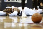 ATLANTA - MAY 2:  Forward Josh Smith lays on the floor after a foul during Game Seven of the Eastern Conference Quarterfinals against the Milwaukee Bucks during the 2010 NBA Playoffs at Philips Arena on May 2, 2010 in Atlanta, Georgia. The Hawks beat the Bucks 95-74.  NOTE TO USER: User expressly acknowledges and agrees that, by downloading and/or using this photograph, user is consenting to the terms and conditions of the Getty Images License Agreement.  (Photo by Mike Zarrilli/Getty Images)