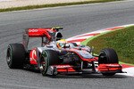 BARCELONA, SPAIN - MAY 09:  Lewis Hamilton of Great Britain and McLaren Mercedes drives during the Spanish Formula One Grand Prix at the Circuit de Catalunya on May 9, 2010 in Barcelona, Spain.  (Photo by Mark Thompson/Getty Images)
