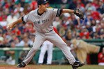 BOSTON - SEPTEMBER 28: Mike Mussina #35 of the New York Yankees throws against the Boston Red Sox at Fenway Park September 28, 2008 in Boston, Massachusetts. (Photo by Jim Rogash/Getty Images)