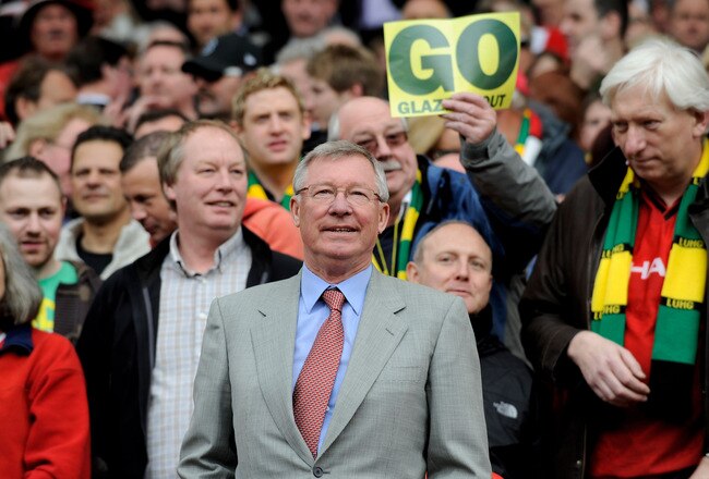 MANCHESTER, ENGLAND - MAY 09:  Manchester United Manager Sir Alex Ferguson looks on prior to the Barclays Premier League match between Manchester United and Stoke City at Old Trafford on May 9, 2010 in Manchester, England. (Photo by Michael Regan/Getty Images)