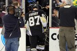 PITTSBURGH - MAY 12:  In what is the final game ever played at Mellon Arena Sidney Crosby #87 of the Pittsburgh Penguins is the last player on the Pittsburgh Penguins to step off the ice after being defeated by the Montreal Canadiens in Game Seven of the Eastern Conference Semifinals during the 2010 Stanley Cup Playoffs at Mellon Arena on May 12, 2010 in Pittsburgh, Pennsylvania.  (Photo By Dave Sandford/Getty Images)