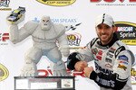 DOVER, DE - MAY 31:  Jimmie Johnson, driver of the #48 Lowe's Chevrolet, poses in victory lane after winning the NASCAR Sprint Cup Series Autism Speaks 400 at Dover International Speedway on May 31, 2009 in Dover, Delaware.  (Photo by Jason Smith/Getty Images for NASCAR)