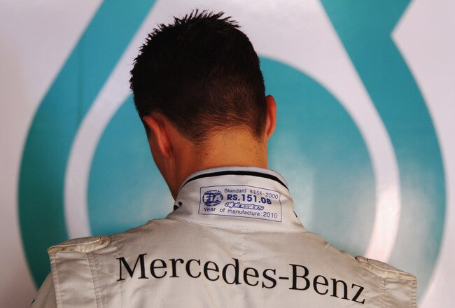 MONTE CARLO, MONACO - MAY 13:  Michael Schumacher of Germany and Mercedes GP prepares to drive during practice for the Monaco Formula One Grand Prix at the Monte Carlo Circuit on May 13, 2010 in Monte Carlo, Monaco.  (Photo by Mark Thompson/Getty Images)
