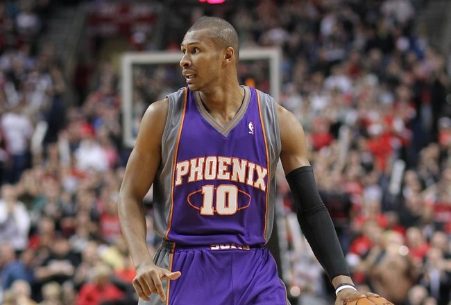 PORTLAND, OR - APRIL 29:  Leandro Barbosa #10 of the Phoenix Suns in action against the Portland Trail Blazers during Game Six of the Western Conference Quarterfinals of the NBA Playoffs on April 29, 2010 at the Rose Garden in Portland, Oregon. The Suns defeated the Blazers 99-90. NOTE TO USER: User expressly acknowledges and agrees that, by downloading and or using this Photograph, user is consenting to the terms and conditions of the Getty Images License Agreement. (Photo by Otto Greule Jr/Getty Images)