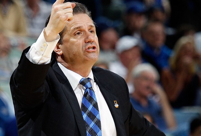 NEW ORLEANS - MARCH 20:  Head coach John Calipari of the Wake Forest Demon Deacons during the game against the Kentucky Wildcats during the second round of the 2010 NCAA men's basketball tournament at the New Orleans Arena on March 20, 2010 in New Orleans, Louisiana.  (Photo by Chris Graythen/Getty Images)