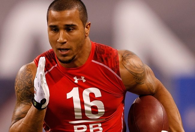 INDIANAPOLIS, IN - FEBRUARY 28: Running back Ryan Mathews of Fresno State runs during the NFL Scouting Combine presented by Under Armour at Lucas Oil Stadium on February 28, 2010 in Indianapolis, Indiana. (Photo by Scott Boehm/Getty Images)