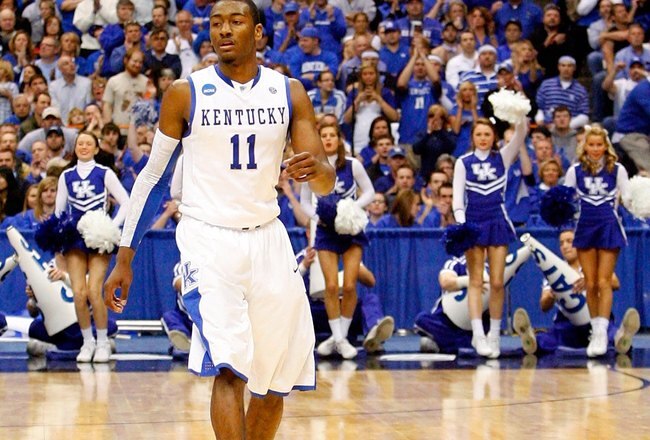 SYRACUSE, NY - MARCH 27:  John Wall #11 of the Kentucky Wildcats stands on court against the West Virginia Mountaineers during the east regional final of the 2010 NCAA men's basketball tournament at the Carrier Dome on March 27, 2010 in Syracuse, New York.  (Photo by Chris Chambers/Getty Images)