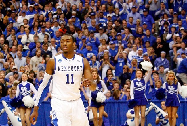 SYRACUSE, NY - MARCH 27:  John Wall #11 of the Kentucky Wildcats stands on court against the West Virginia Mountaineers during the east regional final of the 2010 NCAA men's basketball tournament at the Carrier Dome on March 27, 2010 in Syracuse, New York.  (Photo by Chris Chambers/Getty Images)