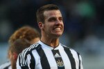 NEWCASTLE UPON TYNE, ENGLAND - DECEMBER 20:  Steven Taylor of Newcastle celebrates at the end of the Coca-Cola Championship match between Newcastle United and Middlesbrough at St James' Park on December 20, 2009 in Newcastle upon Tyne, England.  (Photo by Stu Forster/Getty Images)
