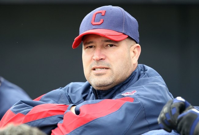 PEORIA, AZ - MARCH 09:  Manager Manny Acta of the Cleveland Indians during the MLB spring training game against the Seattle Mariners at Peoria Stadium on March 9, 2010 in Peoria, Arizona. The Indians defeated the Mariners 6-4.  (Photo by Christian Petersen/Getty Images)