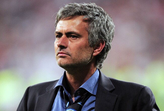 MADRID, SPAIN - MAY 22:  Head coach Jose Mourinho of Inter Milan reacts after their team's victory at the end of the UEFA Champions League Final match between FC Bayern Muenchen and Inter Milan at the Estadio Santiago Bernabeu on May 22, 2010 in Madrid, Spain.  (Photo by Shaun Botterill/Getty Images)