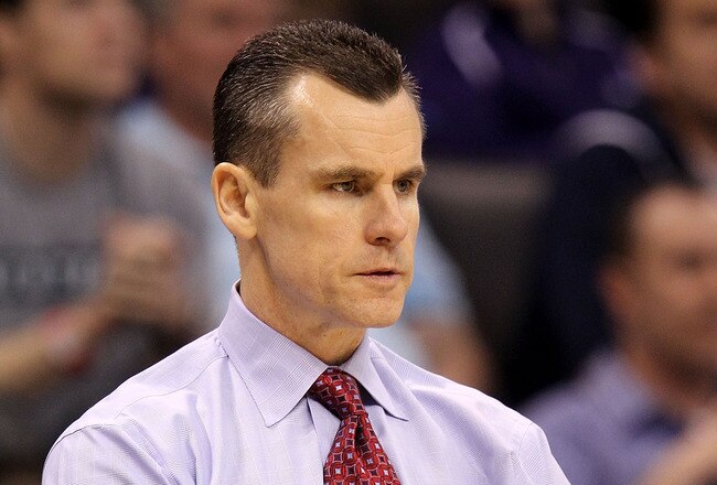 OKLAHOMA CITY - MARCH 18:  Head coach Billy Donovan of the Florida Gators looks on as he coaches against the BYU Cougars during the first round of the 2010 NCAA men�s basketball tournament at Ford Center on March 18, 2010 in Oklahoma City, Oklahoma.  (Photo by Ronald Martinez/Getty Images)