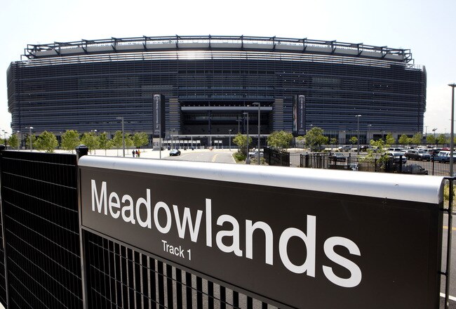 EAST RUTHERFORD, NJ - MAY 25:  The New Meadowlands Stadium is seen on May 25, 2010 in East Rutherford, New Jersey. The NFL has annouced that the 2014 Super Bowl will be played in the Meadowlands.  (Photo by Jeff Zelevansky/Getty Images)