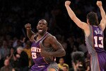 LOS ANGELES, CA - MAY 27:  Jason Richardson #23 of the Phoenix Suns reacts after tying the game in the final seconds of Game Five of the Western Conference Finals against the Los Angeles Lakers during the 2010 NBA Playoffs at Staples Center on May 27, 2010 in Los Angeles, California. NOTE TO USER: User expressly acknowledges and agrees that, by downloading and/or using this Photograph, user is consenting to the terms and conditions of the Getty Images License Agreement.  (Photo by Stephen Dunn/Getty Images)