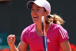 PARIS - MAY 28:  Justine Henin of Belgium celebrates winning match point during the women's singles second round match between Justine Henin of Belgium and Klara Zakopalova of Czech Republic on day six of the French Open at Roland Garros on May 28, 2010 in Paris, France.  (Photo by Julian Finney/Getty Images)
