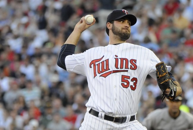 MINNEAPOLIS, MN - MAY 27: Nick Blackburn #53 of the Minnesota Twins pitches in the first inning against the New York Yankees during the game on May 27, 2010 at Target Field in Minneapolis, Minnesota. The Twins defeated the Yankees 8-2. (Photo by Hannah Foslien/Getty Images)