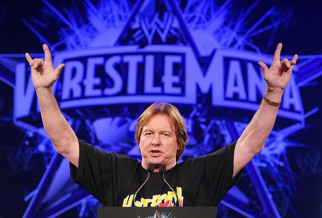 NEW YORK - MARCH 31:  'Rowdy' Roddy Piper attends the WrestleMania 25th anniversary press conference at the Hard Rock Caf� on March 31, 2009 in New York City.  (Photo by Andrew H. Walker/Getty Images)