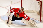 CHICAGO - MAY 29:  Antti Niemi #31 of the Chicago Blackhawks makes against the Philadelphia Flyers in Game One of the 2010 NHL Stanley Cup Final at the United Center on May 29, 2010 in Chicago, Illinois.  (Photo by Jonathan Daniel/Getty Images)