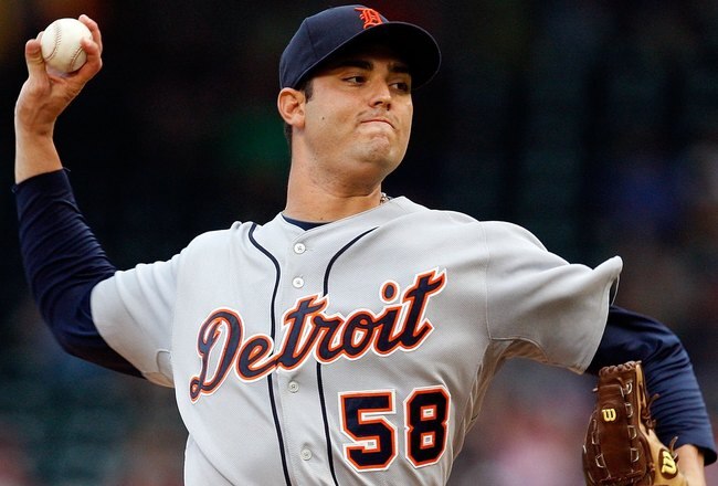 ARLINGTON, TX - JULY 27:  Pitcher Armando Galarraga #58 of the Detroit Tigers throws against the Texas Rangers on July 27, 2009 at Rangers Ballpark in Arlington, Texas.  (Photo by Ronald Martinez/Getty Images)
