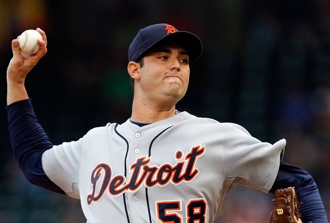 ARLINGTON, TX - JULY 27:  Pitcher Armando Galarraga #58 of the Detroit Tigers throws against the Texas Rangers on July 27, 2009 at Rangers Ballpark in Arlington, Texas.  (Photo by Ronald Martinez/Getty Images)