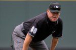 DENVER - AUGUST 23:  Second base umpire Jim Joyce oversees the action between the Colorado Rockies and the San Francisco Giants at Coors Field on August 23, 2009 in Denver, Colorado. The Rockies defeated the Giants 4-2.  (Photo by Doug Pensinger/Getty Images)