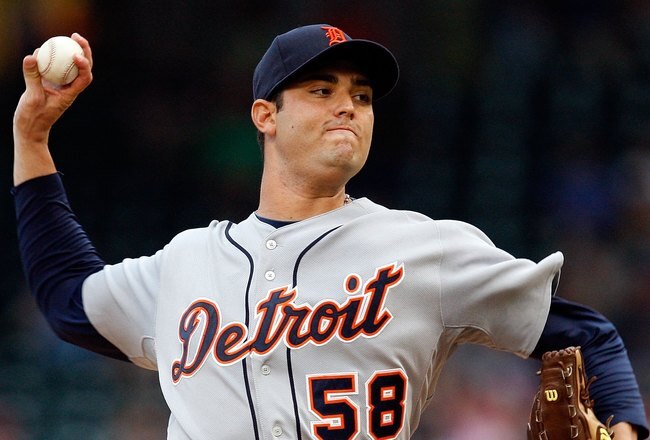 ARLINGTON, TX - JULY 27:  Pitcher Armando Galarraga #58 of the Detroit Tigers throws against the Texas Rangers on July 27, 2009 at Rangers Ballpark in Arlington, Texas.  (Photo by Ronald Martinez/Getty Images)