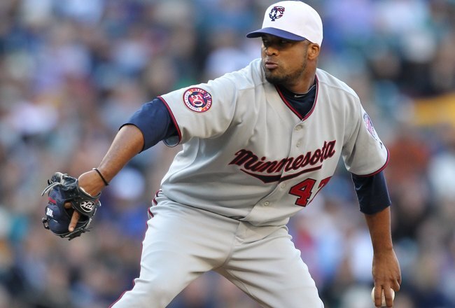 SEATTLE - MAY 31:  Starting pitcher Francisco Liriano #47 of the Minnesota Twins pitches against the Seattle Mariners at Safeco Field on May 31, 2010 in Seattle, Washington. (Photo by Otto Greule Jr/Getty Images)