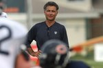 BOURBONNAIS, IL - AUGUST 04: General Manager Jerry Angelo of the Chicago Bears watches a training camp practice on August 4, 2009 at Olivet Nazarene University in Bourbonnais, Illinois. (Photo by Jonathan Daniel/Getty Images)