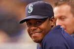 ST PETERSBURG, FL - MAY 14:  Outfielder Ken Griffey Jr. #24 of the Seattle Mariners watches his team against the Tampa Bay Rays during the game at Tropicana Field on May 14, 2010 in St. Petersburg, Florida.  (Photo by J. Meric/Getty Images)