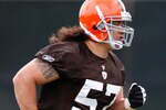 BEREA, OH - MAY 02:  David Veikune #57 of the Cleveland Browns runs a drill during rookie mini camp at the Cleveland Browns Training and Administrative Complex on May 2, 2009 in Berea, Ohio.  (Photo by Gregory Shamus/Getty Images)
