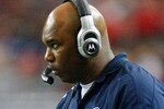 ATLANTA - DECEMBER 27:  Head coach Perry Fewell of the Buffalo Bills looks on from the sidelines against the Atlanta Falcons at Georgia Dome on December 27, 2009 in Atlanta, Georgia.  (Photo by Kevin C. Cox/Getty Images)