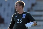 MORULENG, SOUTH AFRICA - JUNE 07: Joe Hart of England looks on during the England v Platinum Stars Friendly match at the Moruleng Stadium on June 7, 2010 in Moruleng, South Africa.  (Photo by Michael Regan/Getty Images)