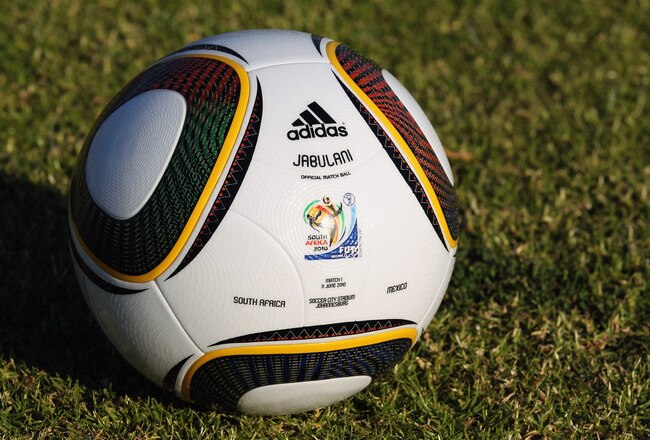 PRETORIA, SOUTH AFRICA - JUNE 06:  The match ball for the opening world cup fixture between South Africa and Mexico is seen during adidas/FIFA Referees Media Day  on June 6, 2010 in Pretoria, South Africa. (Photo by Clive Rose/Getty Images for adidas)