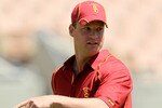 LOS ANGELES, CA - MAY 01:  Head coach Lane Kiffin looks on during the  USC Trojans spring game on  May 1, 2010 at the Los Angeles Memorial Coliseum in Los Angeles, California.  (Photo by Stephen Dunn/Getty Images)