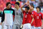 PORT ELIZABETH, SOUTH AFRICA - JUNE 12:  Lee Young-Pyo of South Korea applauds the fans after the 2010 FIFA World Cup South Africa Group B match between South Korea and Greece at Nelson Mandela Bay Stadium on June 12, 2010 in Port Elizabeth, South Africa.  (Photo by Doug Pensinger/Getty Images)