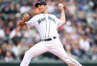 SEATTLE - JUNE 02:  Starting pitcher Cliff Lee #36 of the Seattle Mariners pitches against the Minnesota Twins at Safeco Field on June 2, 2010 in Seattle, Washington. (Photo by Otto Greule Jr/Getty Images)
