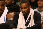 BOSTON - MAY 22: (L-R) Dwight Howard #12 and Rashard Lewis #9 of the Orlando Magic sit on the bench dejected late in the fourth quarter against the Boston Celtics at TD Banknorth Garden in Game Three of the Eastern Conference Finals during the 2010 NBA Playoffs on May 22, 2010 in Boston, Massachusetts.  NOTE TO USER: User expressly acknowledges and agrees that, by downloading and/or using this Photograph, user is consenting to the terms and conditions of the Getty Images License Agreement.  (Photo by Jim Rogash/Getty Images)