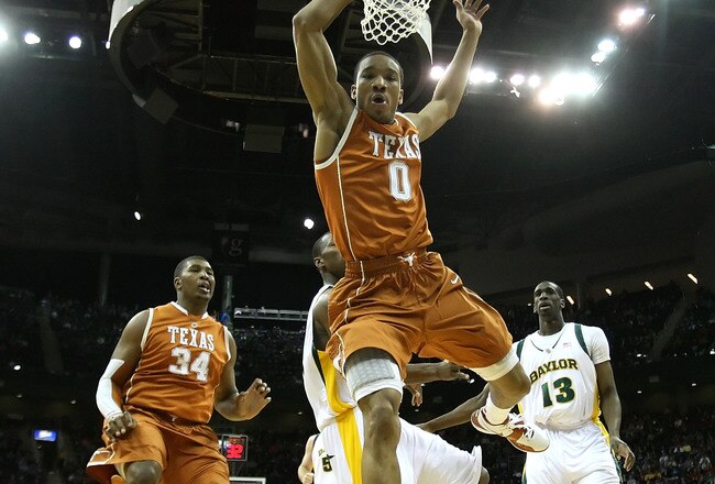 KANSAS CITY, MO - MARCH 11:  Avery Bradley #0 of the Texas Longhorns goes after a loose ball in the first half against the Baylor Bears during the quarterfinals of the 2010 Phillips 66 Big 12 Men's Basketball Tournament at the Sprint Center on March 11, 2010 in Kansas City, Missouri.  (Photo by Jamie Squire/Getty Images)