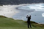PEBBLE BEACH, CA - JUNE 16:  Henrik Stenson of Sweden hits a shot during a practice round prior to the start of the 110th U.S. Open at Pebble Beach Golf Links on June 16, 2010 in Pebble Beach, California.  (Photo by Andrew Redington/Getty Images)
