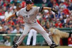 BOSTON - SEPTEMBER 28: Mike Mussina #35 of the New York Yankees throws against the Boston Red Sox at Fenway Park September 28, 2008 in Boston, Massachusetts. (Photo by Jim Rogash/Getty Images)