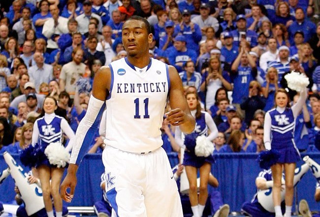 SYRACUSE, NY - MARCH 27:  John Wall #11 of the Kentucky Wildcats stands on court against the West Virginia Mountaineers during the east regional final of the 2010 NCAA men's basketball tournament at the Carrier Dome on March 27, 2010 in Syracuse, New York.  (Photo by Chris Chambers/Getty Images)